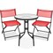 Best Choice Products 3-Piece Patio Bistro Dining Furniture Set w/ Round Textured Glass Tabletop, Folding Chairs